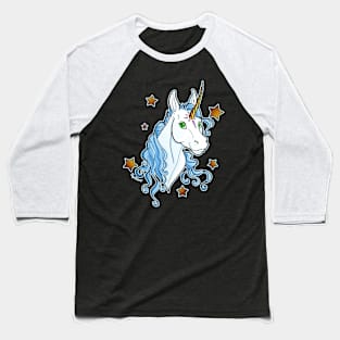 Star Unicorn Blue Baseball T-Shirt